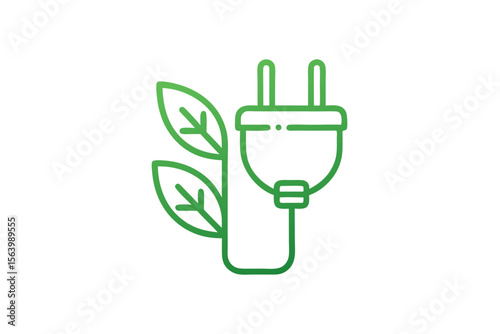 simple mono line icon renewable energy source