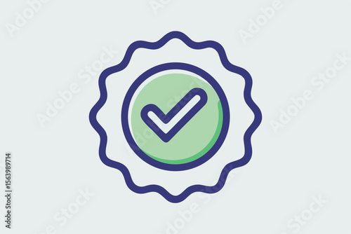 simple mono line icon approved quality