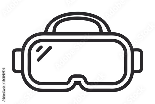 line icon of vr headset device