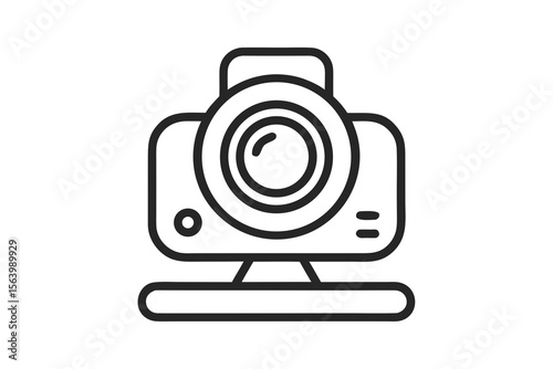 line icon of webcam camera device
