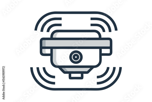 line vector icon of cctv security
