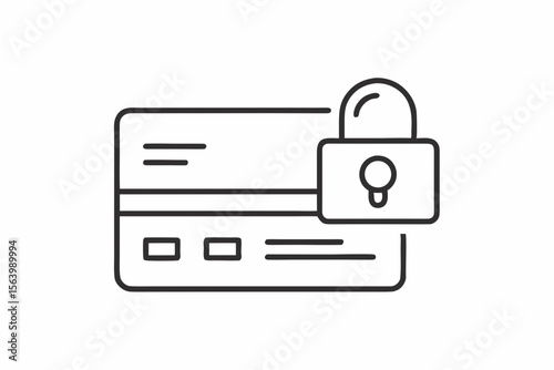 line vector icon of credit card