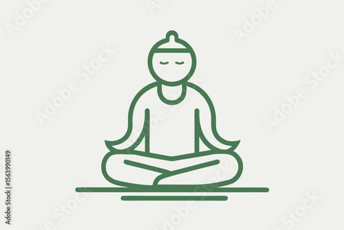 line vector icon yoga fitness health illustration