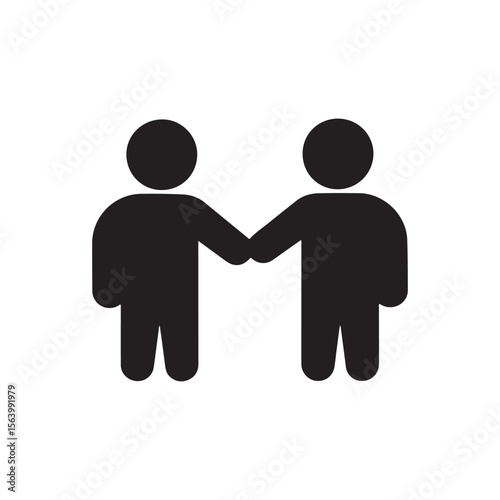 isolated friendship icon on white background