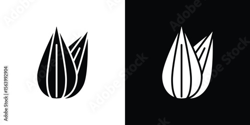 Almond icon Vector Silhouette for graphic and web design collection