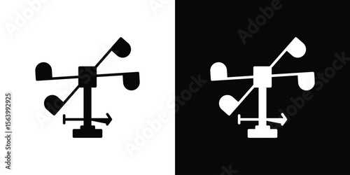 Anemometer icon Vector Silhouette for graphic and web design collection