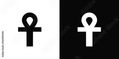 Ankh icon Vector Silhouette for graphic and web design collection