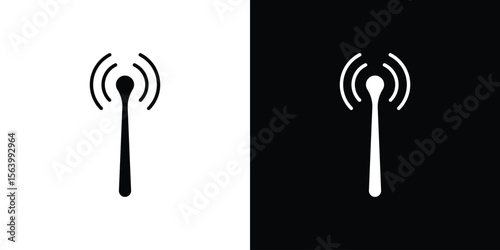 Antenna icon Vector Silhouette for graphic and web design collection