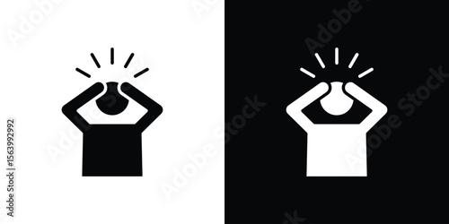 Anxiety icon Vector Silhouette for graphic and web design collection