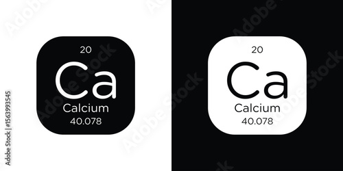 Calcium icon Vector Silhouette for graphic and web design collection