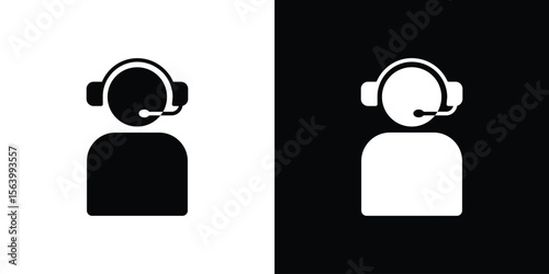 Callcenter icon Vector Silhouette for graphic and web design collection