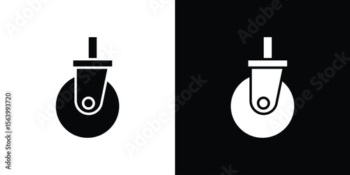 Cart trolley wheel icon Vector Silhouette for graphic and web design collection