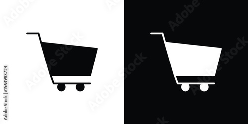 Cart icon Vector Silhouette for graphic and web design collection