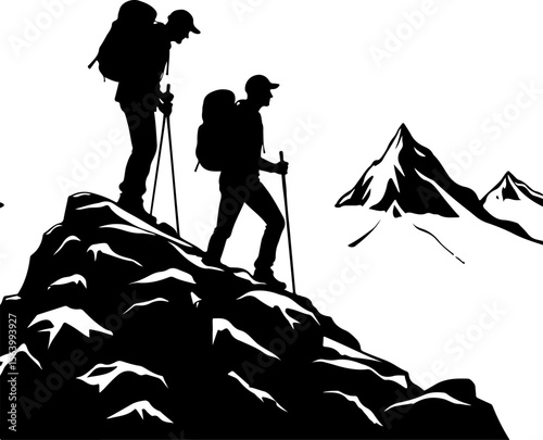  mountaineering, hikers nature, outdoors, adventure, journey,  vector bundle