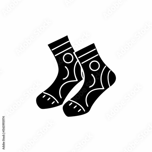 creative details Outline silhouette grip socks icon sign vector