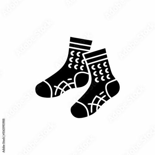 creative details Outline silhouette grip socks icon sign vector