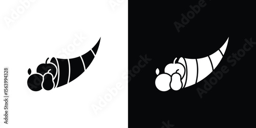 Cornucopia icon Vector Silhouette for graphic and web design collection