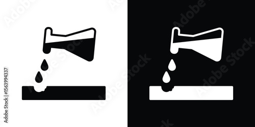Corrosive substance icon Vector Silhouette for graphic and web design collection