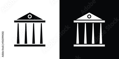 Courthouse icon Vector Silhouette for graphic and web design collection