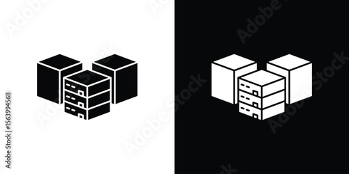 Data center icon Vector Silhouette for graphic and web design collection