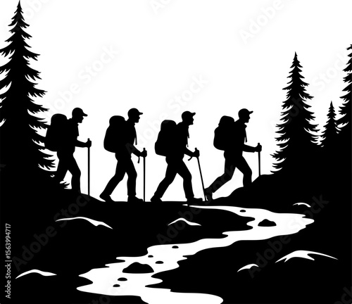  mountaineering, hikers nature, outdoors, adventure, journey,  vector bundle
