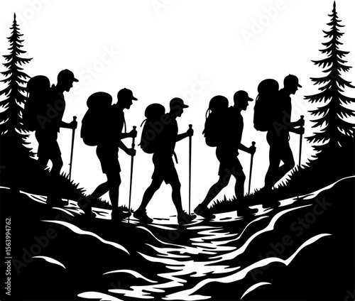  mountaineering, hikers nature, outdoors, adventure, journey,  vector bundle
