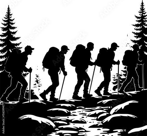  mountaineering, hikers nature, outdoors, adventure, journey,  vector bundle