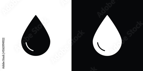 Drop icon Vector Silhouette for graphic and web design collection
