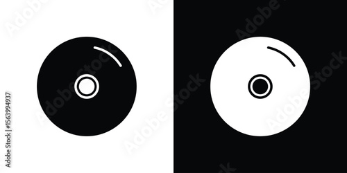 DVD icon Vector Silhouette for graphic and web design collection