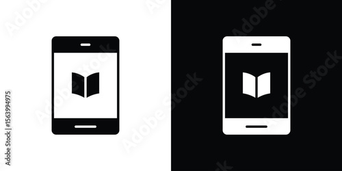 Ebook icon Vector Silhouette for graphic and web design collection