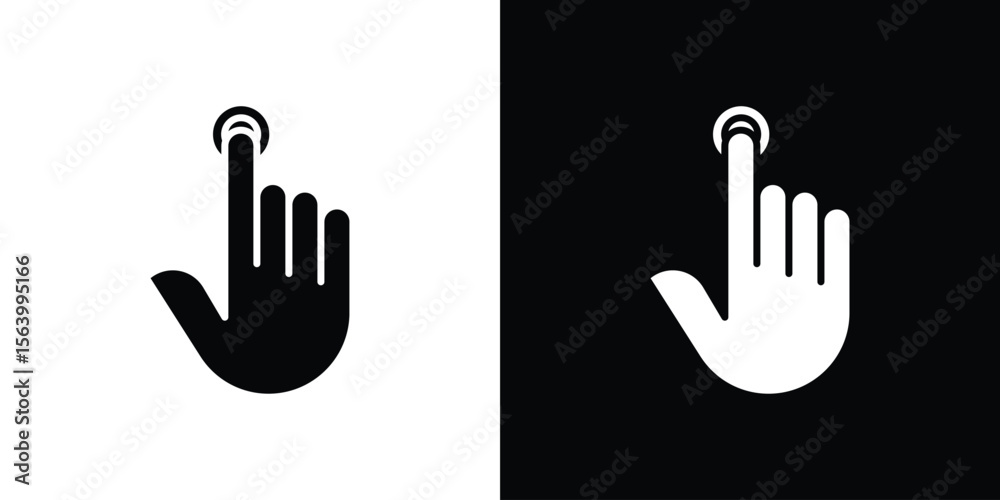 Obraz premium Finger control icon Vector Silhouette for graphic and web design collection