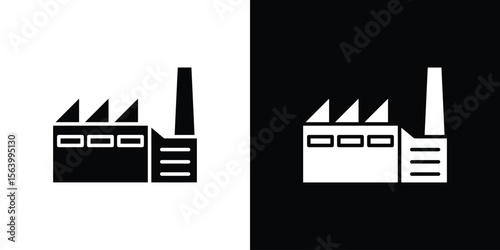 Factory icon Vector Silhouette for graphic and web design collection