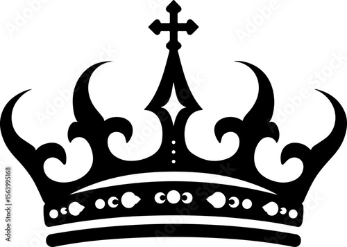 Royal Crown Frame with Laurel Wreath Ornament king vector 