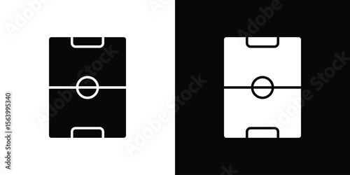Football field icon Vector Silhouette for graphic and web design collection