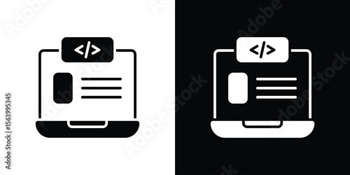Front end icon Vector Silhouette for graphic and web design collection
