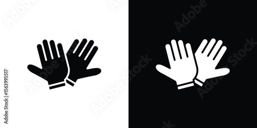 Gloves icon Vector Silhouette for graphic and web design collection