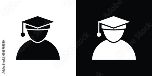 Graduated icon Vector Silhouette for graphic and web design collection