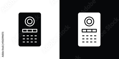 Intercom icon Vector Silhouette for graphic and web design collection