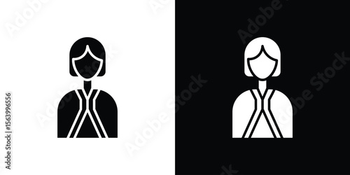 Lawyer icon Vector Silhouette for graphic and web design collection