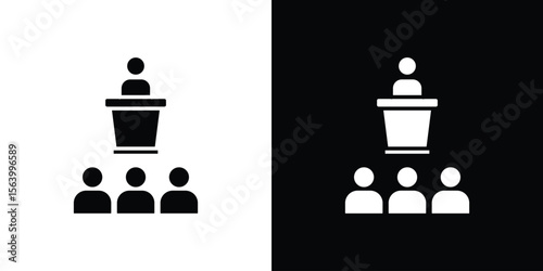 Lecture icon Vector Silhouette for graphic and web design collection