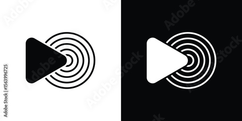 Livestream icon Vector Silhouette for graphic and web design collection