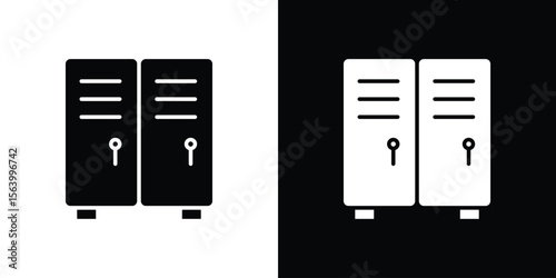 Locker icon Vector Silhouette for graphic and web design collection