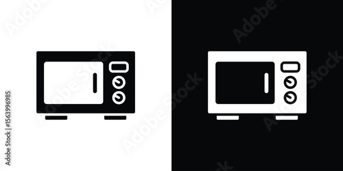 Microwave icon Vector Silhouette for graphic and web design collection