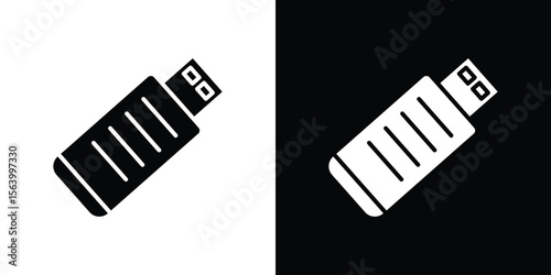 Pendrive icon Vector Silhouette for graphic and web design collection