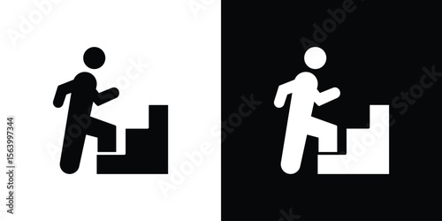 People Climbing icon Vector Silhouette for graphic and web design collection
