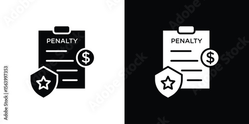 Penalty icon Vector Silhouette for graphic and web design collection