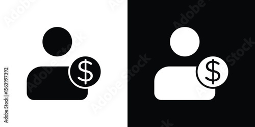 Personal loan icon Vector Silhouette for graphic and web design collection
