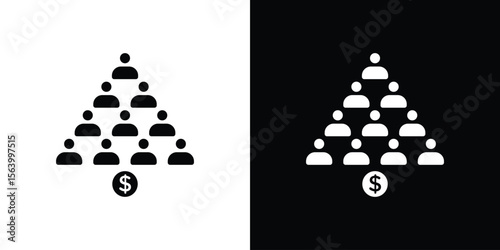 Ponzi scheme icon Vector Silhouette for graphic and web design collection