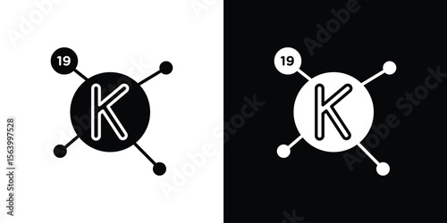 Potassium icon Vector Silhouette for graphic and web design collection