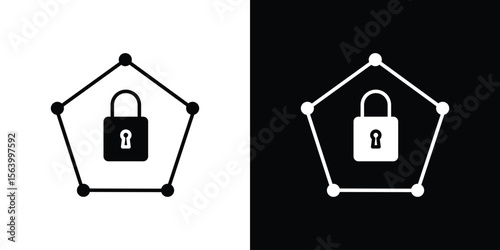 Private network icon Vector Silhouette for graphic and web design collection